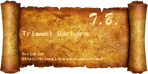Trimmel Barbara névjegykártya